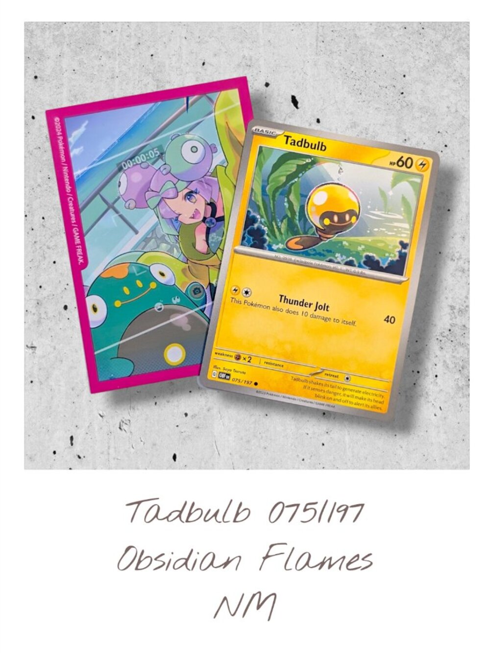 Obsidian Flames Pokemon Card (DD28): Tadbulb 075/197